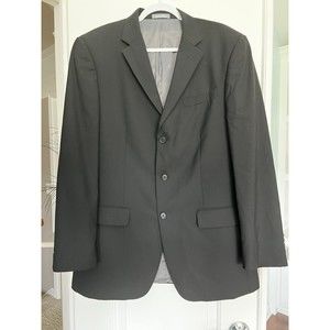 OSCAR DE LA RENTA Mens Wool Cashmere Black Blazer Suit Coat‎  Sports Jacket 42L